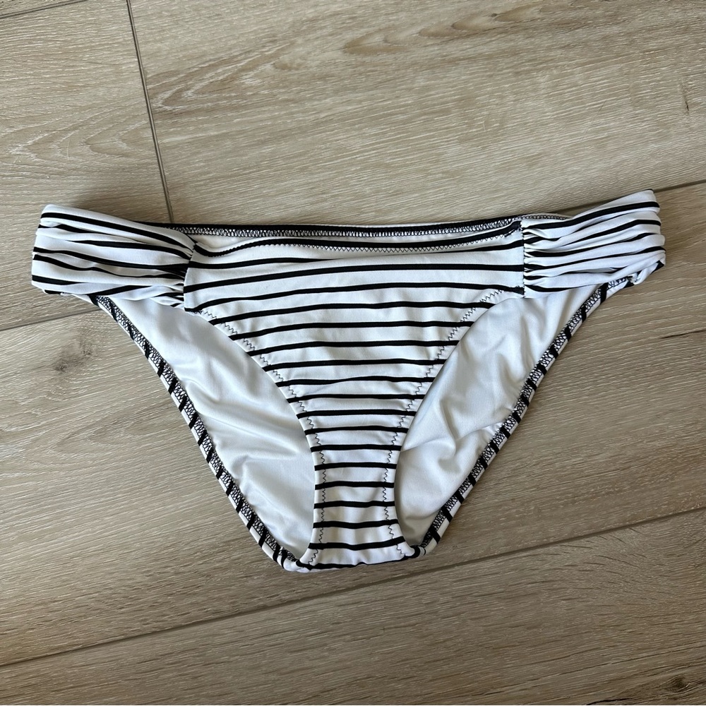 Victoria’s Secret Black & White Stripe Bikini Bottom